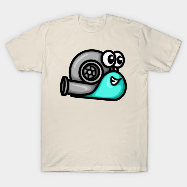 Turbo Snail Version 1 - Mint T-Shirt by hoddynoddy